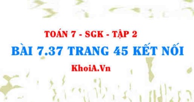 Bài 7.37 trang 45 Toán 7 Kết nối tri thức Tập 2